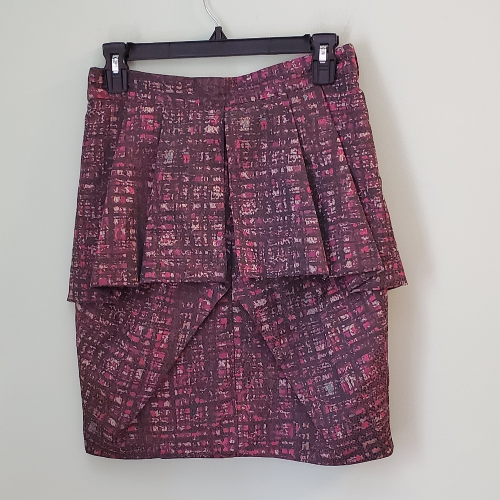 Hunter Dixon Anthropologie Multi-color Print Skirt